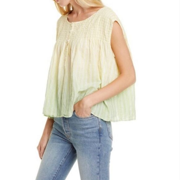 Free People Tops - Free People Little Bit of Something Ombre Blouse